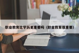 职业教育比学历更重要吗（职业教育很重要）