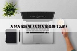 万好万家股吧（万好万家是做什么的）